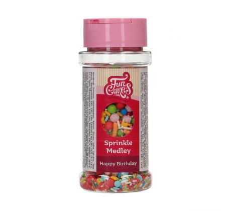 Cukrový posyp FunCakes Sprinkle Medley - Happy Birthday 65g