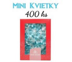 Jedlá oblátková dekorácia mini kvietky tieňované modré 400ks